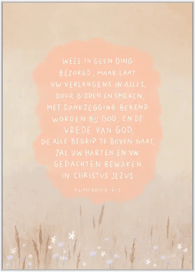 Poster A3 Wees in geen ding bezorgd