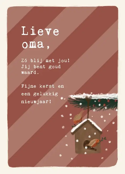 Lieve oma, zo blij met jou