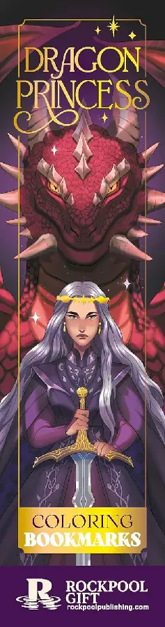 Dragon Princess Coloring Bookmarks