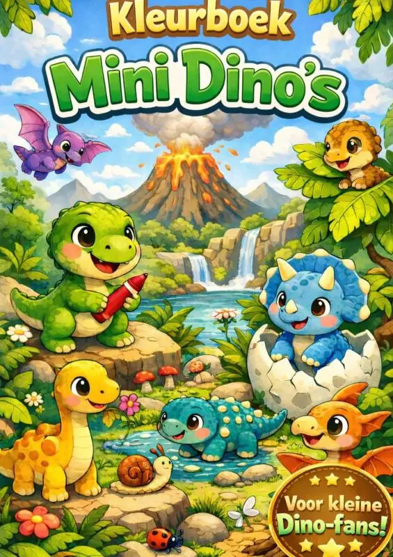 Kleurboek, Mini dinos
