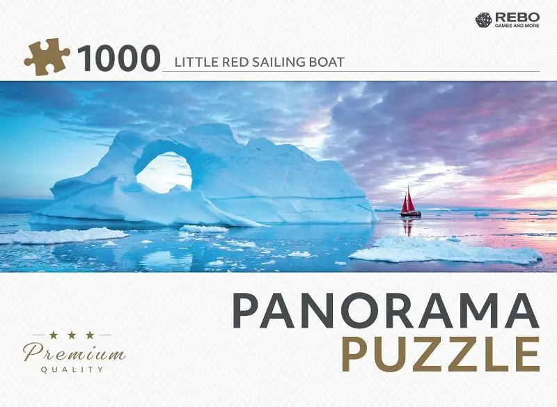 Rebo legpuzzel panorama 1000 stukjes - Little red sailing boat