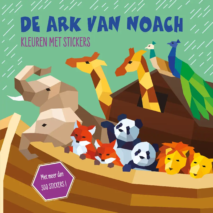 De ark van Noach (kleuren met sticker)