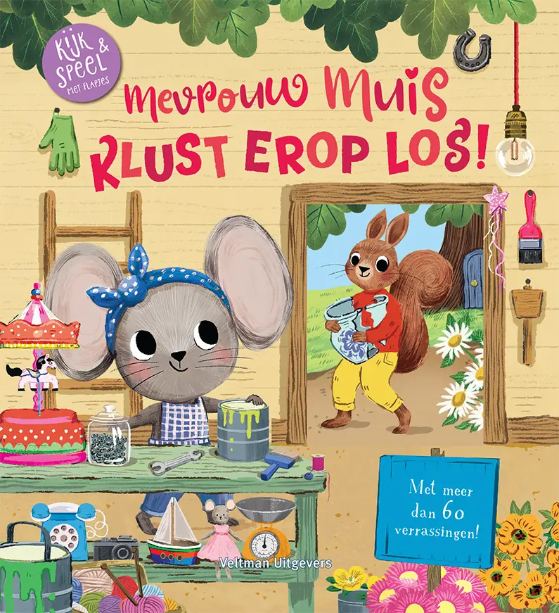 Mevrouw Muis klust erop los!