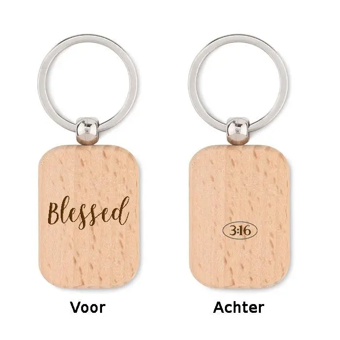 Blessed Sleutelhanger hout