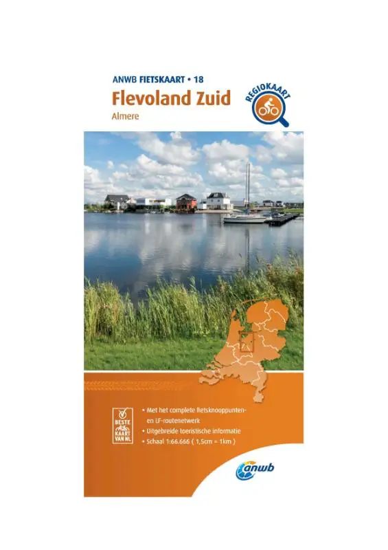 Fietskaart Zuidelijk Flevoland 1:66.666