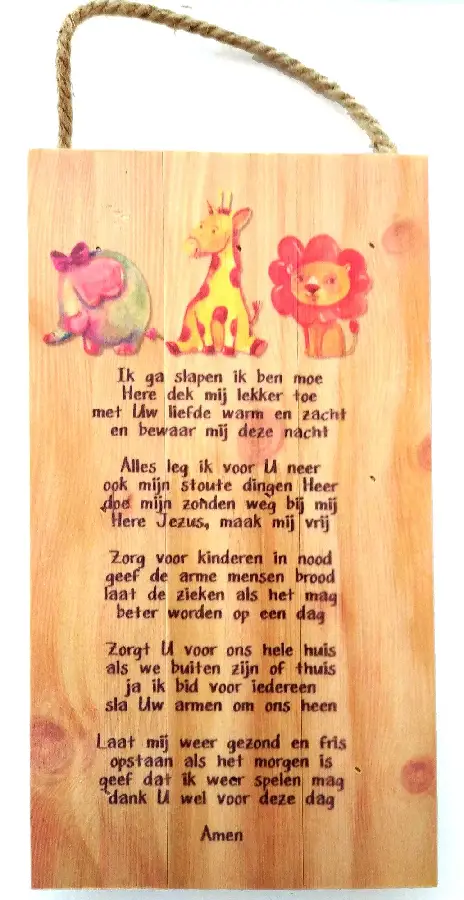 Tekstbord Ik ga slapen ik ben moe