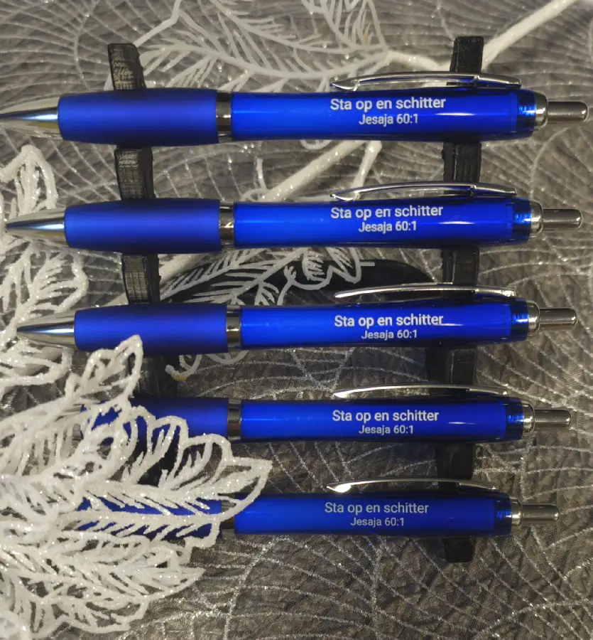 Pen blauw Sta op en schitter Jesaja 60:1