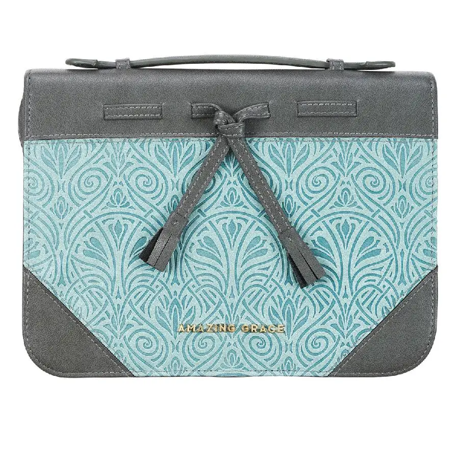 Amazing Grace Gray and Turq with Tassels