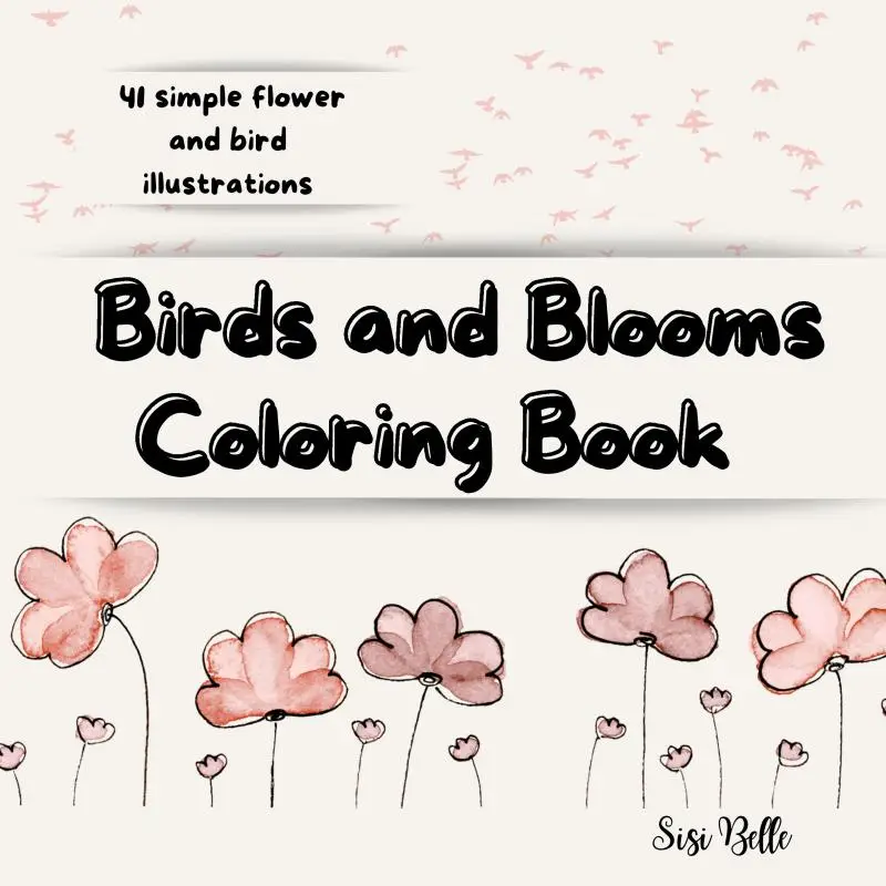 Birds and Blooms coloring book