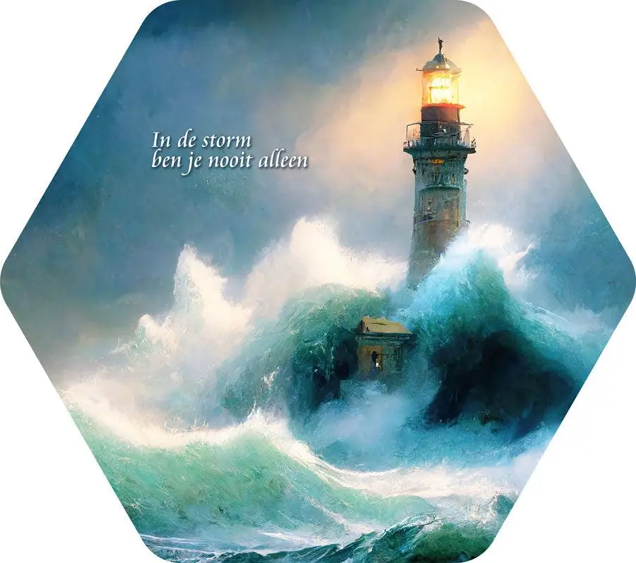 Honingraat bord In de storm ben je nooit