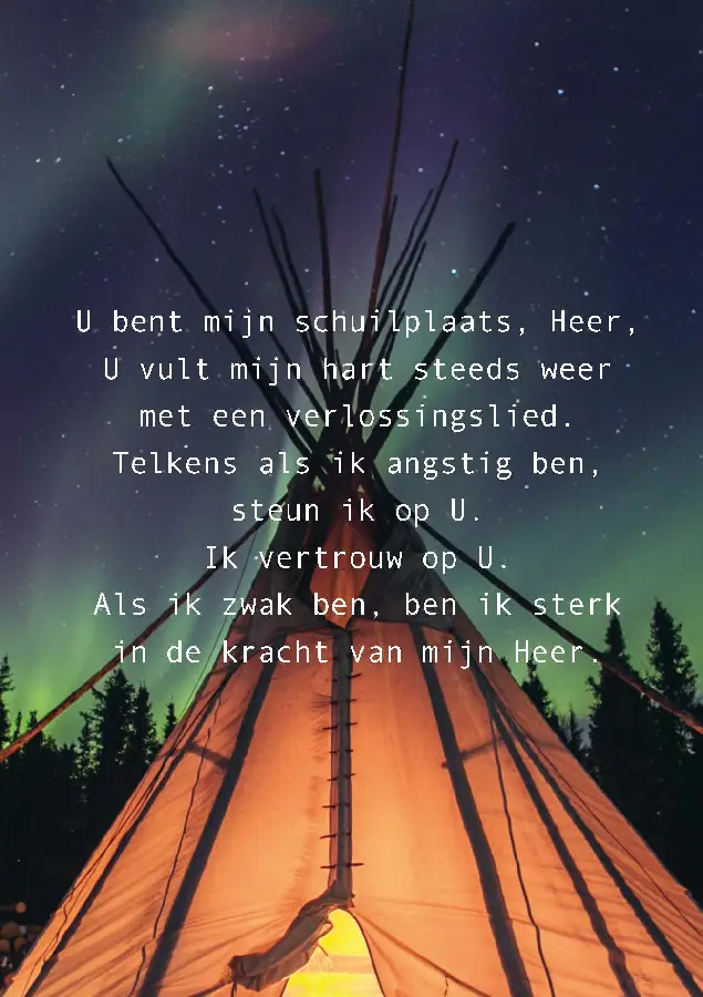Wenskaart U bent mijn schuilplaats Heer