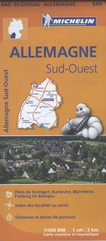 Michelin Wegenkaart 545 Duitsland Zuidwest