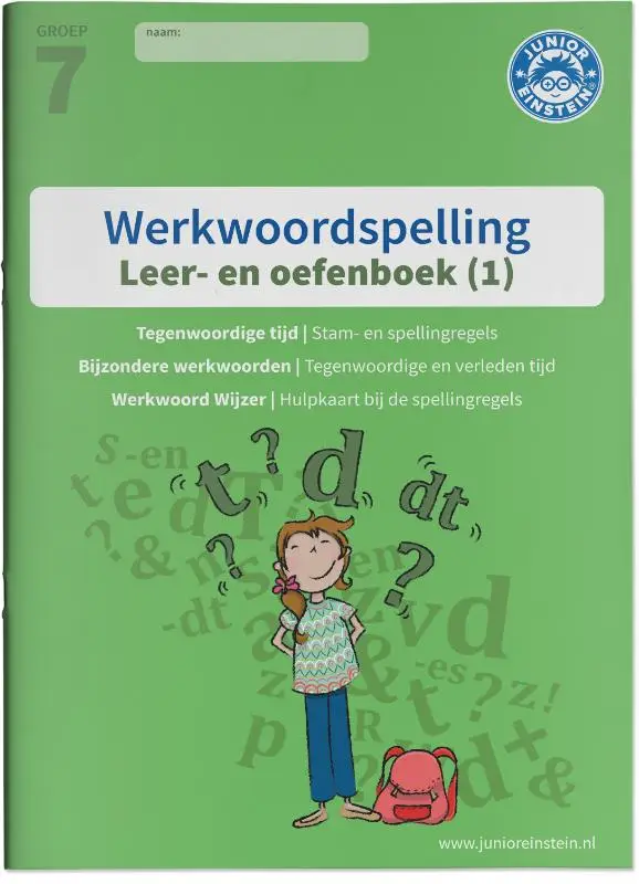 Werkwoordspelling leer- en oefenboek / 1 Spellingsoefeningen tegenwoordige tijd en bijzondere werkwoorden. Groep 7